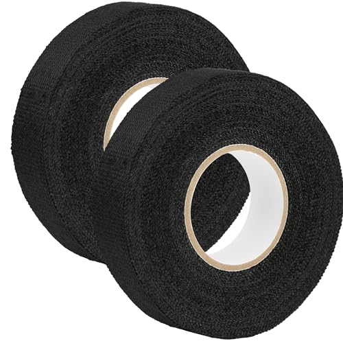 On1shelf Schwarzes Kabelbaum-Gewebeband, 15 mm x 15 m, hitzebeständig, ideal für Auto- und Motorrad-Elektrik sowie Kabelisolierung (2) von On1shelf