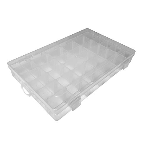 On1shelf Transparente Aufbewahrungsbox aus Hartplastik, verstellbar, 36 Fächer, für Spielzeug, Schreibtisch, Schmuck, Zubehör, Schublade oder Küche von On1shelf