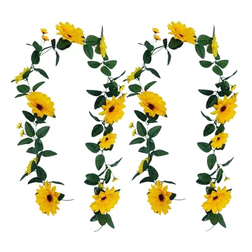 2pcs Sonnenblume Girlande künstliche Sonnenblume Girland von OnIUeZky