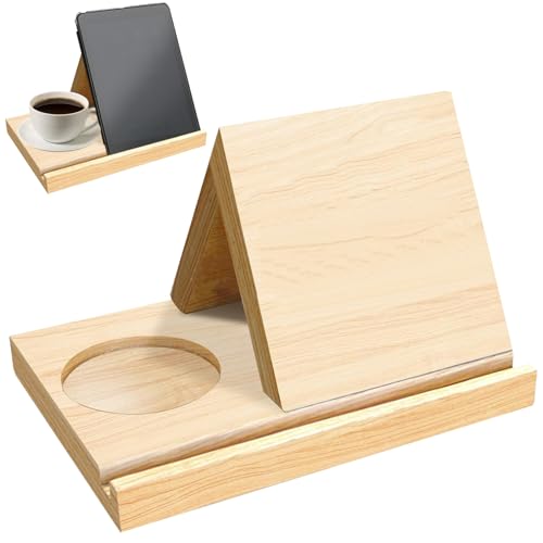 Buchstand Holz Triangle Buchhalter Einfacher Ruhe mit Kaffeetränk Halter Halter Schreibtisch Geschenk für Leserliebhaber... Buchstand Holz Triangle Buchhalter Einfacher Ruhe mit Kaffeetränk Halter Halter Schreibtisch Geschenk für Leserliebhaber... von OnIUeZky