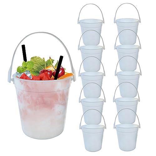 Eisbisch für Partys Plastik wiederverwendbarer Cocktail Rum Eimer 10pcs Getränk Weinbier Eimer 1L .. von OnIUeZky