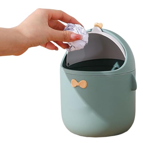 OnIUeZky Kleiner Schreibtischbehälter Mini Tischabfall Mülleimer mit Deckel süßes Cartoon Abfallpapier Mülleimer für Home Office Green ... OnIUeZky Kleiner Schreibtischbehälter Mini Tischabfall Mülleimer mit Deckel süßes Cartoon Abfallpapier Mülleimer für Home Office Green ... von OnIUeZky