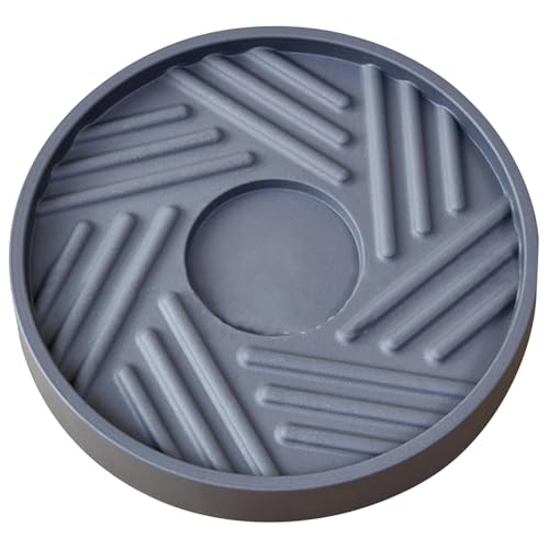 OnIUeZky Pflanzencaddy mit Rädern, 9 Zoll 360 Grad Rolling Plant-Ständer eingebauter Wasserbehälter, Plastikrollpflanzerbasis, 440lb Ladungskapazitätsschalen grau. von OnIUeZky