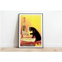 Absinth Bourgeois Vintage Poster, Art Deco, Print, Bunte Wandkunst, Großes Wandbild, Dekoration, Retro Poster von OnTrendPosters