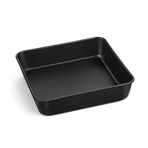 Onader Quadratische Auflaufform, Antihaftbeschichtete Eckige Backform Edelstahl Kuchenform für Kuchen Brownies und Rösten, Gesund & Langlebig, Nicht für Heißluftfritteusen - 20cm von Onader
