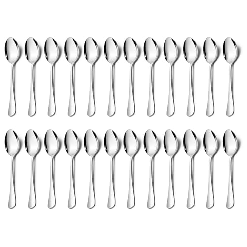 Teelöffel 24er Set, Onader Edelstahl Kaffeelöffel Espressolöffel Set, Klein Löffel Dessertlöffel für Café, Hause, Restaurant, Spülmaschinenfest & Gesunde - 14cm von Onader