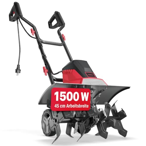 ONBEST Elektro Gartenfräse – 45 cm Arbeitsbreite – 1500 Watt Motor – 24 Messer – elektrische Bodenhacke Motorhacke – Gartenhacke – Kultivator – zum umgraben und auflockern vom Boden ONBEST Elektro Gartenfräse – 45 cm Arbeitsbreite – 1500 Watt Motor – 24 Messer – elektrische Bodenhacke Motorhacke – Gartenhacke – Kultivator – zum umgraben und auflockern vom Boden von Onbest