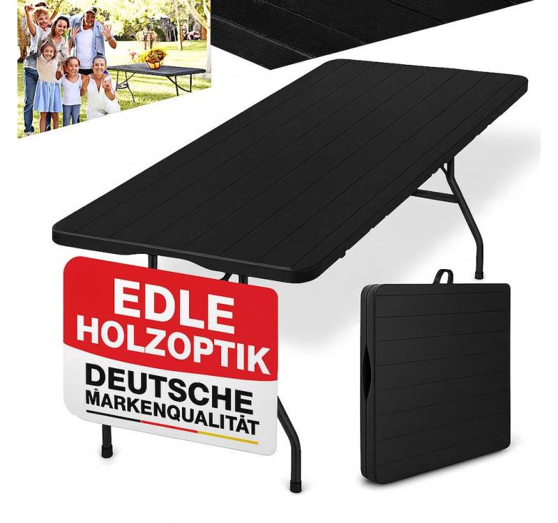 Onbest Klapptisch Borkum mit Tragegriff, Aluminiumgestell, 180cm, 180kg, klappbar, wetterfest von Onbest