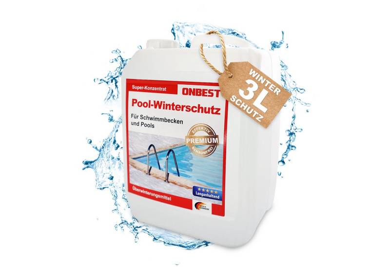 Onbest Poolpflege Pool Winterschutz gegen Algen, Schmutz, Ablagerungen, 3 Liter, 5 Liter, Made in Germany Onbest Poolpflege Pool Winterschutz gegen Algen, Schmutz, Ablagerungen, 3 Liter, 5 Liter, Made in Germany von Onbest