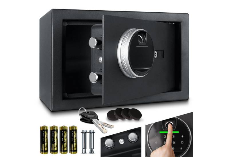 Onbest Möbeltresor Premium mit Fingerabdruck-Sensor, Wasserfest, mit viel Zubehör, 4mm Stahl von Onbest