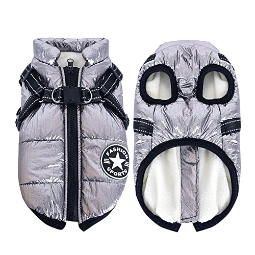 Oncpcare 2 in 1 Hundekleidung für kleine Hunde, Winter Warm Hundemantel Jacke Weste, Haustier Mantel Geschirr für kleine Hunde von Oncpcare