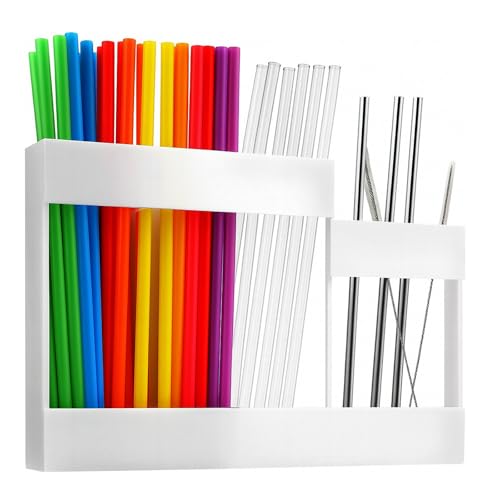 Oncpcare Acryl-Strohhalm-Halter für Schrank, Wandhalterung, wiederverwendbare Strohhalme, Organizer, Aufbewahrungsbehälter, Spender für Küche, Theke, Schrank, Trinken für lange und kurze Strohhalme Oncpcare Acryl-Strohhalm-Halter für Schrank, Wandhalterung, wiederverwendbare Strohhalme, Organizer, Aufbewahrungsbehälter, Spender für Küche, Theke, Schrank, Trinken für lange und kurze Strohhalme von Oncpcare