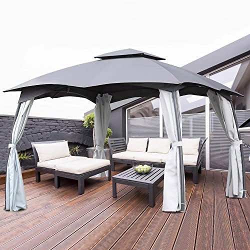 ONDIS24 Gartenpavillon Gazebo Partyzelt 3x4m + Komplettset + wasserdicht aus Metall grau/weiß von Ondis24
