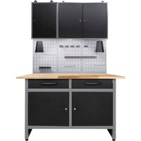 ONDIS24 Werkstatt-Set 120 cm, mit Lochwandsystem inkl. Haken, mit LED von Ondis24