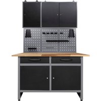 ONDIS24 Werkstatt-Set 120 cm, mit Lochwandsystem inkl. Haken von Ondis24