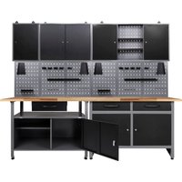ONDIS24 Werkstatt-Set, 2x Werkbank, 2x Werkzeugwand, 3x Hängeschrank von Ondis24