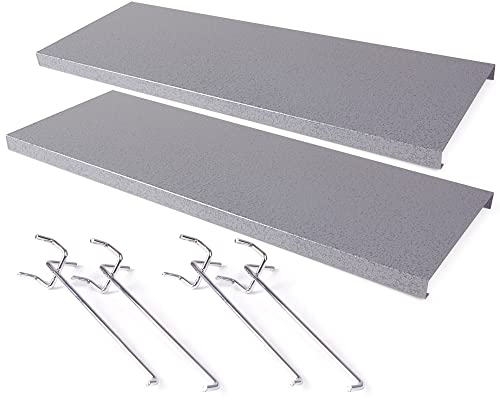 Ondis24 2x Einlegeböden inklusive 2 Haken Set für Werkzeugschränke Metall grau Doppelpack von Ondis24