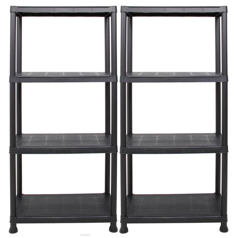 Ondis24 2x Steckregal 60 x 30 x 135H cm 4 Böden Kunststoff von Ondis24