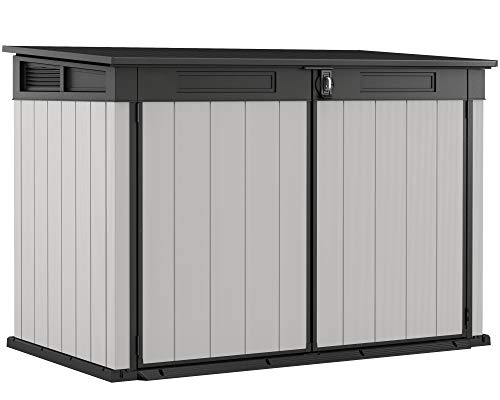 Ondis24 Keter Mülltonnenbox, inklusive Schloss, Müllbox 2020L, 3x240L Mülltonnen, Fahrräder, Gartengeräte, Gartenbox belüftet, Gerätebox & Mülltonnenverkleidung (XXL Premier) von Ondis24