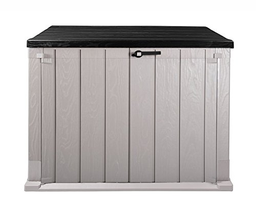 Ondis24 Mülltonnenbox Gartenbox Storer Gerätebox abschließbar für 2 Mülltonnen (1330 Liter, Grau Anthrazit) von Ondis24