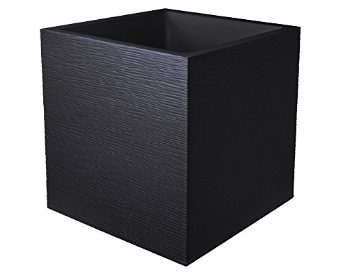 Ondis24 Pflanzkübel Blumenkübel Blumentopf Vulkan 40 mit Wasserspeicher Winterfest (Anthrazit Graphit) von Ondis24