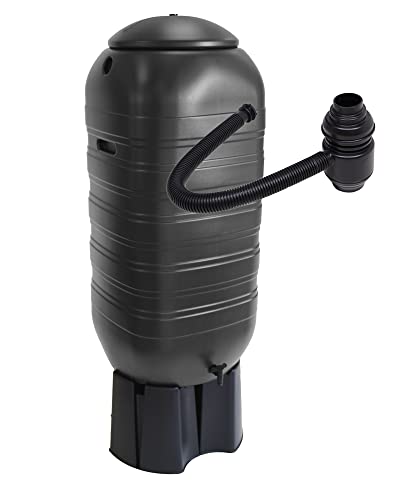 Ondis24 Regenwasserbehälter Gießwasserbehälter Regentonne Regentank für Balkon Terrasse und Garten mit Ständer Kunststoff schwarz (250 Liter) von Ondis24