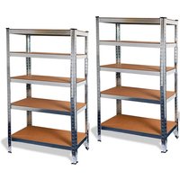 Ondis24 Schwerlast-Steckregal »Basti«, 2er-Set, BxHxT: 70 x 148 x 30 cm, Metall - grau von Ondis24