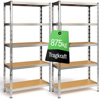 Ondis24 Schwerlast-Steckregal »Thomas«, 2er-Set, BxHxT: 90 x 180 x 40 cm, Metall - grau von Ondis24