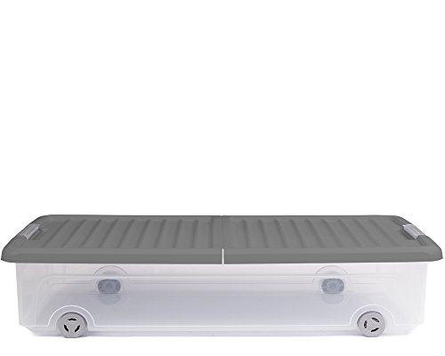 Ondis24 Unterbettbox Rollerbox Aufbewahrungsbox 35 W (1 Stück, Grau) von Ondis24