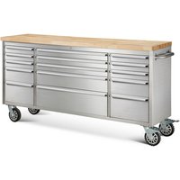 Ondis24 Werkstattwagen, BxHxT: 198 x 95 x 49 cm, Metall - silberfarben Ondis24 Werkstattwagen, BxHxT: 198 x 95 x 49 cm, Metall - silberfarben von Ondis24