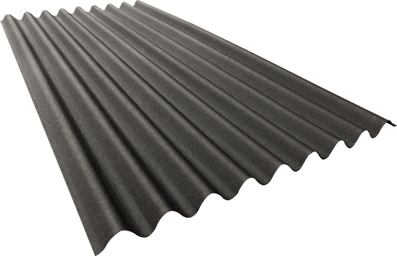 Onduline Bitumenwellplatte Base 200 x 85,5 cm 2,6 mm schwarz von Onduline