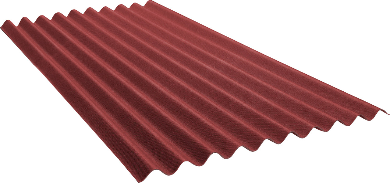 Onduline Bitumenwellplatte Ondalux 200 x 95 cm 2,6 mm rot von Onduline