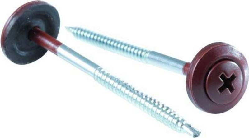 Onduline Dachbahn 100 Stück Spezialschrauben selbstschneidend, Farbe: braun, rund, (100-St), Größe: 3,9 x 60 mm, für Onduline Dachplatten von Onduline