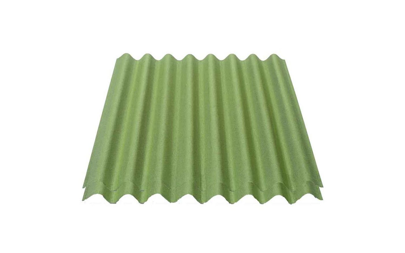 Onduline Dachpappe Onduline Easyline Dachplatte Wandplatte Bitumenwellplatten Wellplatte 2x0,76m² - grün, wellig, 1.52 m² pro Paket, (2-St) von Onduline