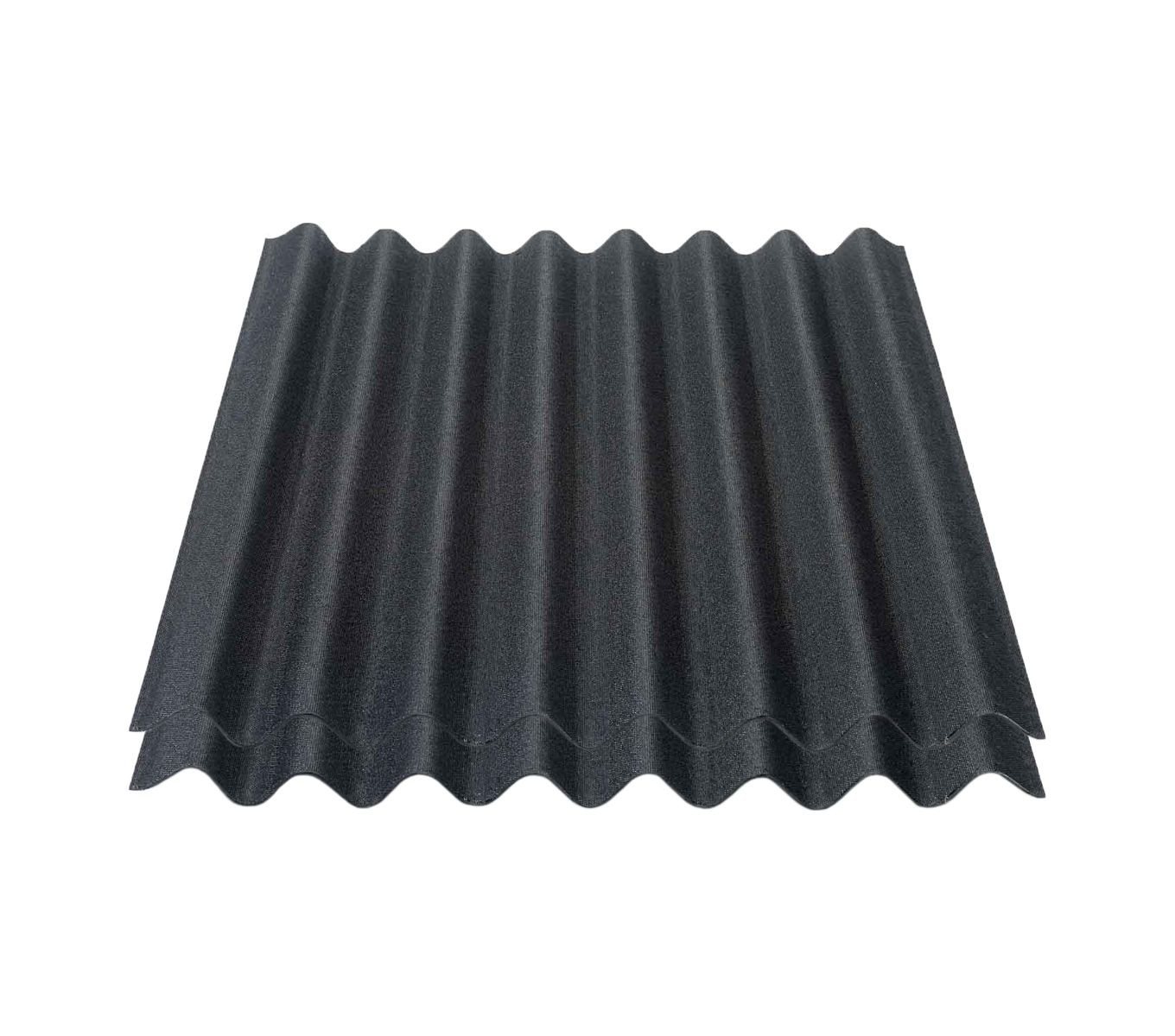 Onduline Dachpappe Onduline Easyline Dachplatte Wandplatte Bitumenwellplatten Wellplatte 2x0,76m² - schwarz, wellig, 1.52 m² pro Paket, (2-St) von Onduline