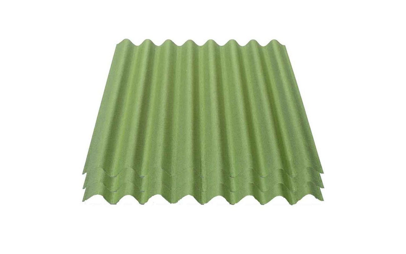 Onduline Dachpappe Onduline Easyline Dachplatte Wandplatte Bitumenwellplatten Wellplatte 3x0,76m² - grün, wellig, 2.28 m² pro Paket, (3-St) von Onduline
