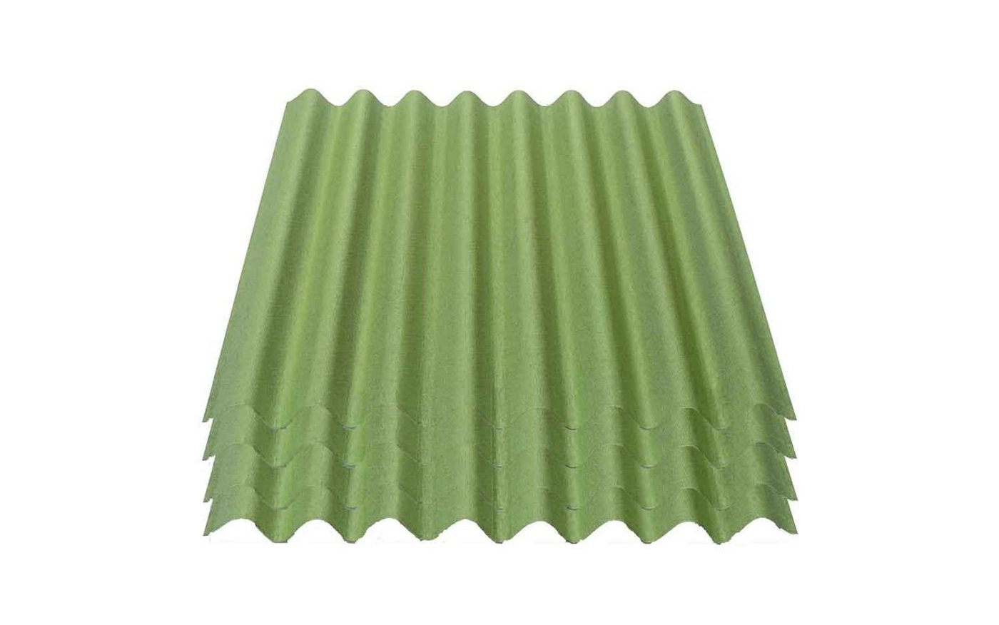 Onduline Dachpappe Onduline Easyline Dachplatte Wandplatte Bitumenwellplatten Wellplatte 4x0,76m² - grün, wellig, 3.04 m² pro Paket, (4-St) von Onduline