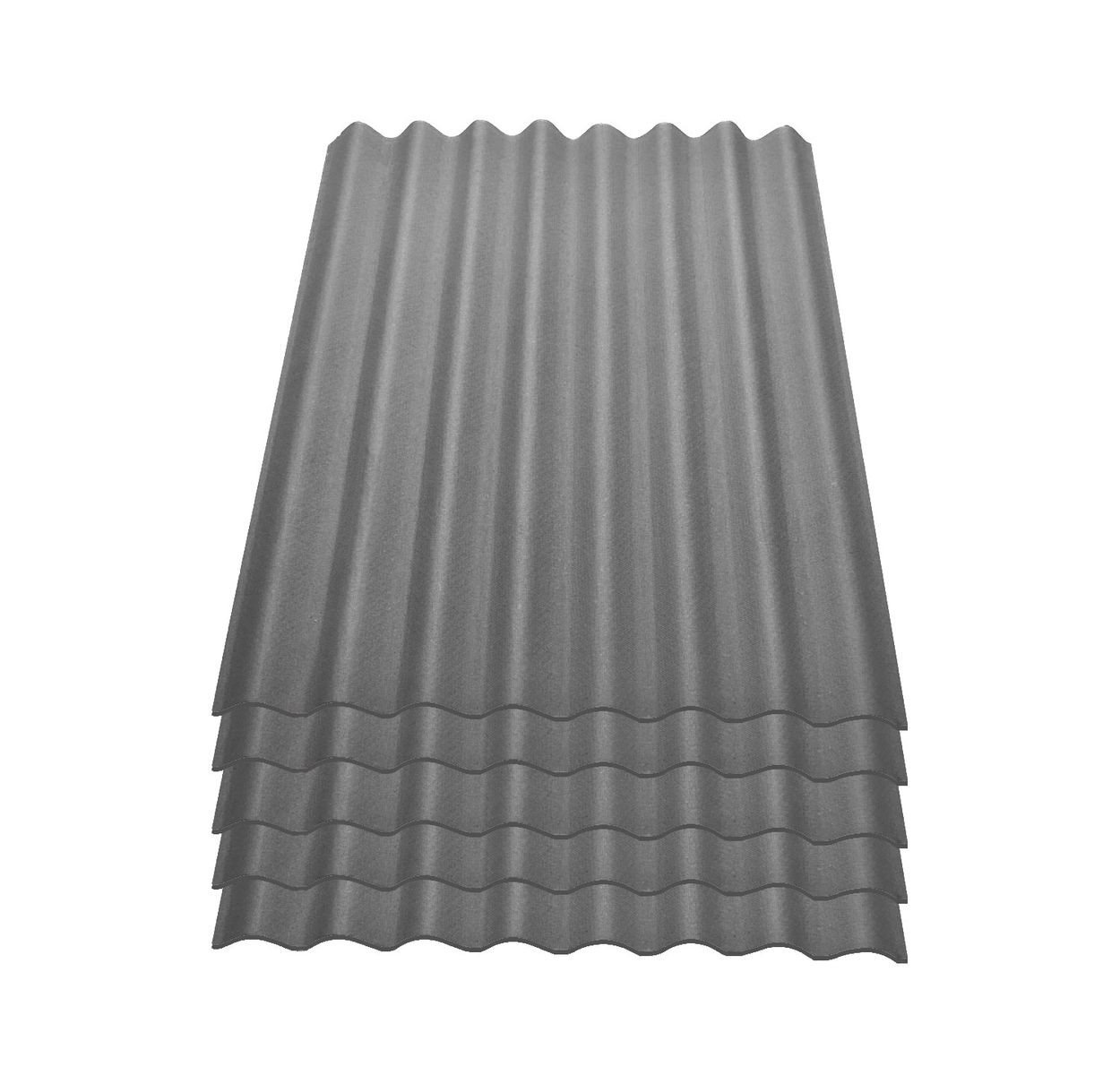 Onduline Dachpappe Onduline Easyline Dachplatte Wandplatte Bitumenwellplatten Wellplatte 5x0,76m - grau, wellig, 3.8 m² pro Paket, (5-St) von Onduline