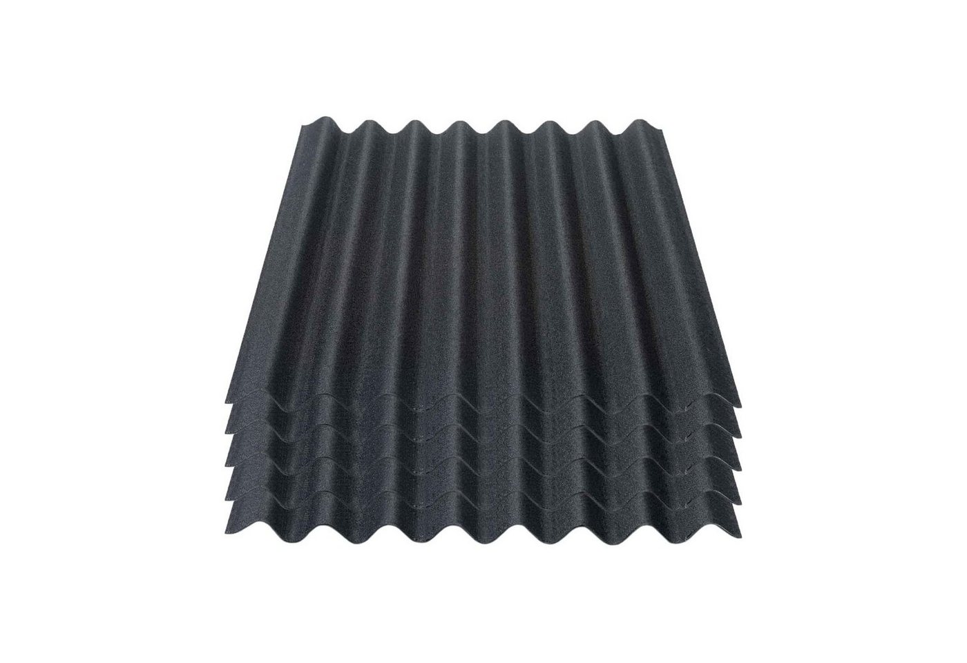 Onduline Dachpappe Onduline Easyline Dachplatte Wandplatte Bitumenwellplatten Wellplatte 5x0,76m² - schwarz, wellig, 3.8 m² pro Paket, (5-St) von Onduline