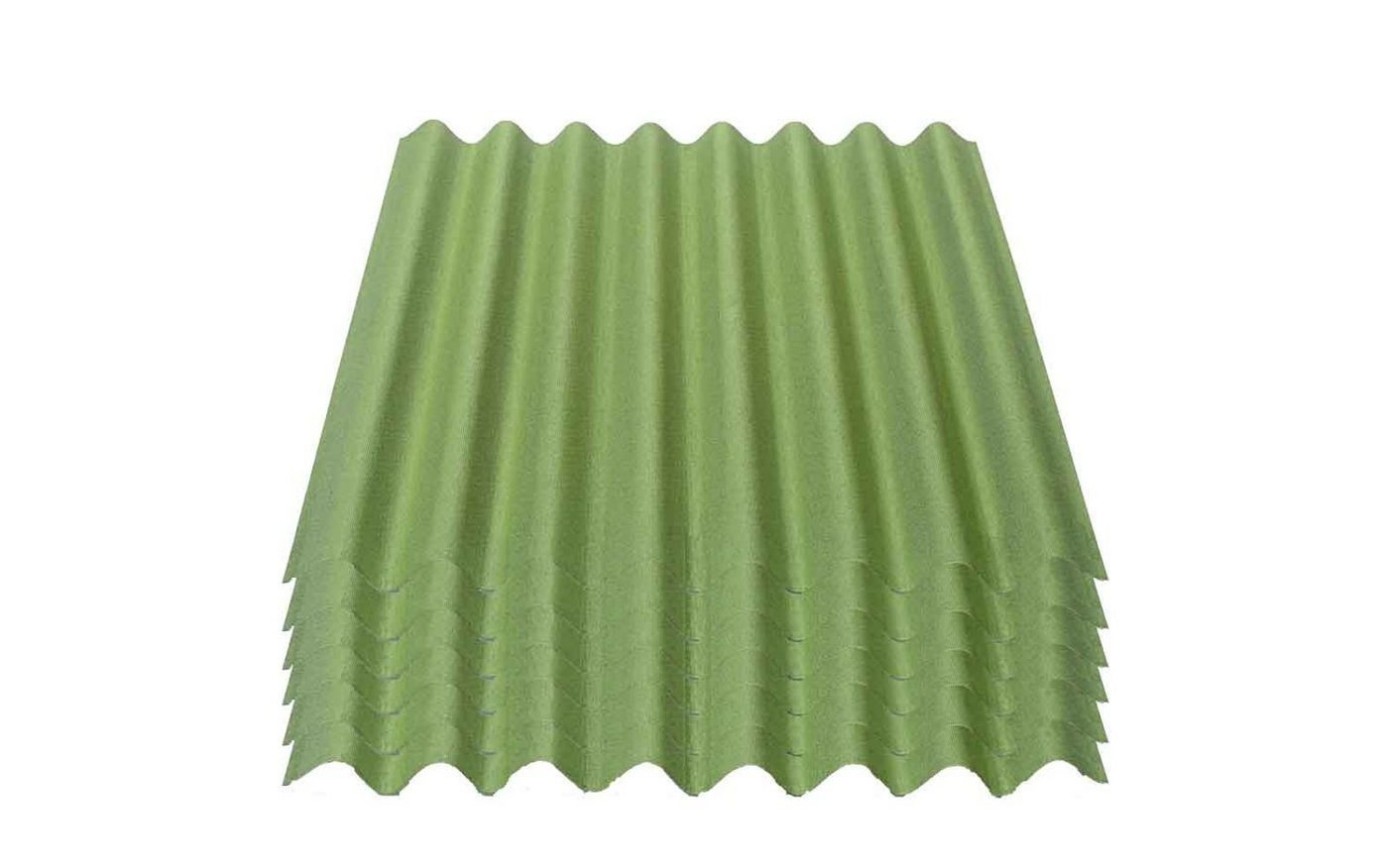 Onduline Dachpappe Onduline Easyline Dachplatte Wandplatte Bitumenwellplatten Wellplatte 6x0,76m² - grün, wellig, 4.56 m² pro Paket, (6-St) von Onduline
