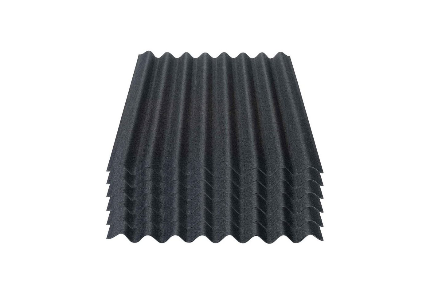 Onduline Dachpappe Onduline Easyline Dachplatte Wandplatte Bitumenwellplatten Wellplatte 6x0,76m² - schwarz, wellig, 4.56 m² pro Paket, (6-St) von Onduline