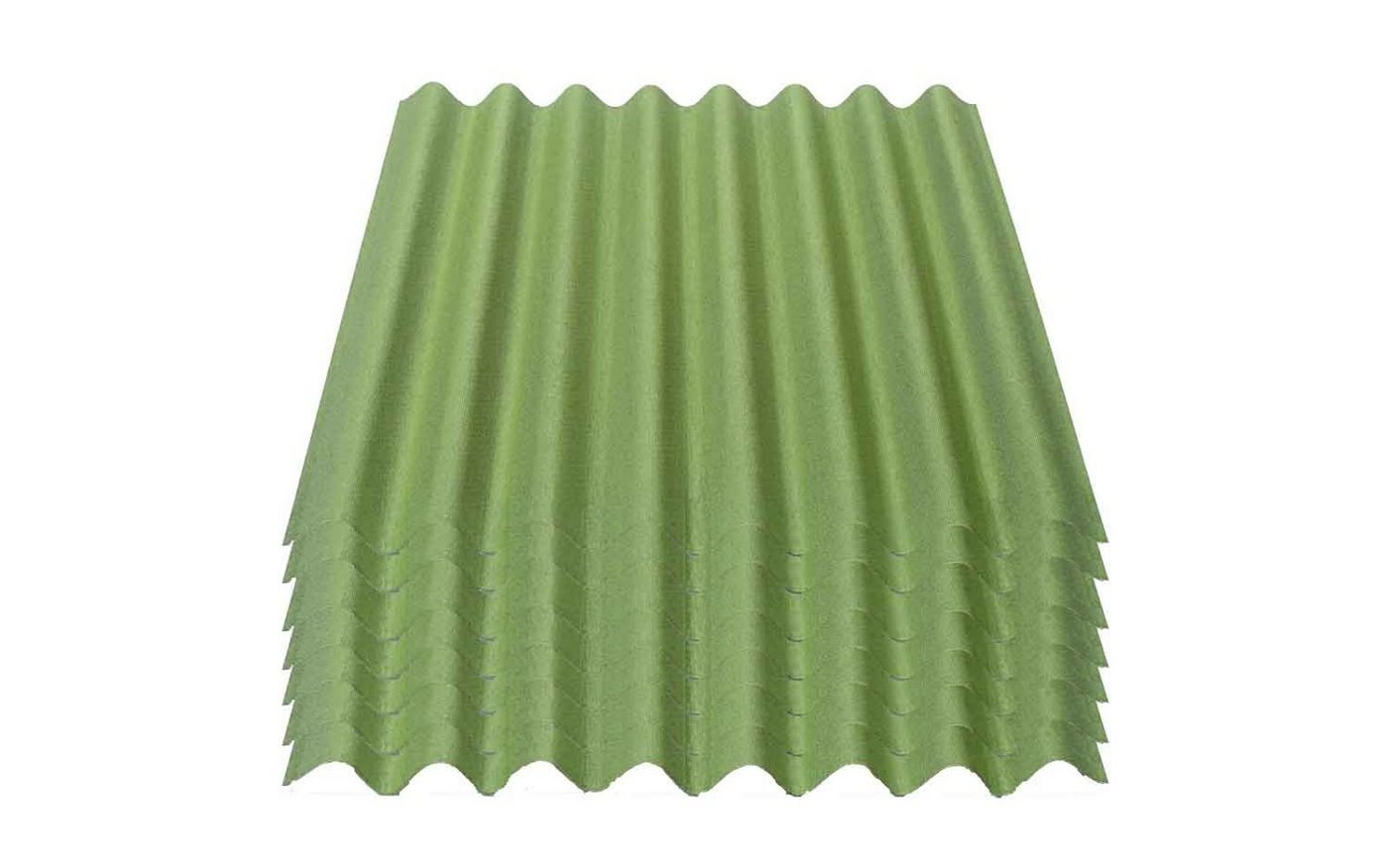 Onduline Dachpappe Onduline Easyline Dachplatte Wandplatte Bitumenwellplatten Wellplatte 7x0,76m² - grün, wellig, 5.32 m² pro Paket, (7-St) von Onduline