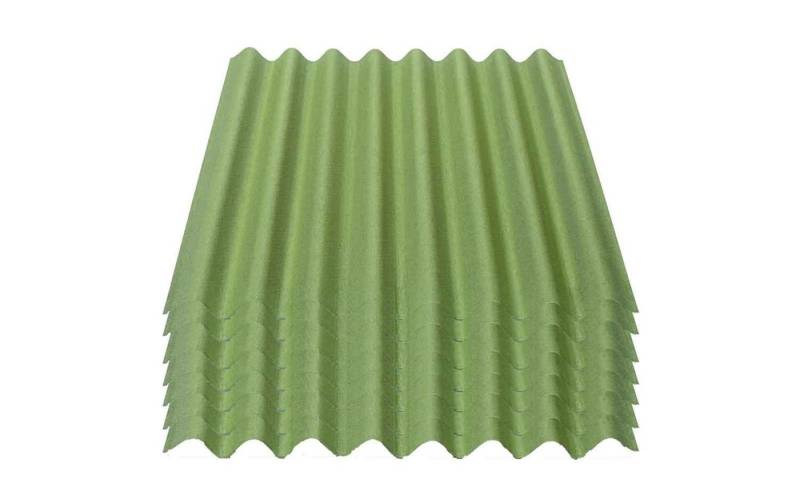 Onduline Dachpappe 7er Pack Dachplatte Easyline® Wellplatte Gartenhaus, Farbe: grün, wellig, 5.32 m² pro Paket, (7-St), Größe: 1000 x 760 x 2,6 mm, Profil: 95/38 von Onduline