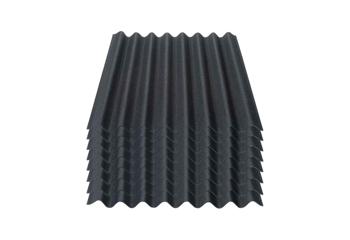 Onduline Dachpappe Onduline Easyline Dachplatte Wandplatte Bitumenwellplatten Wellplatte 8x0,76m² - schwarz, wellig, 6.08 m² pro Paket, (8-St) von Onduline