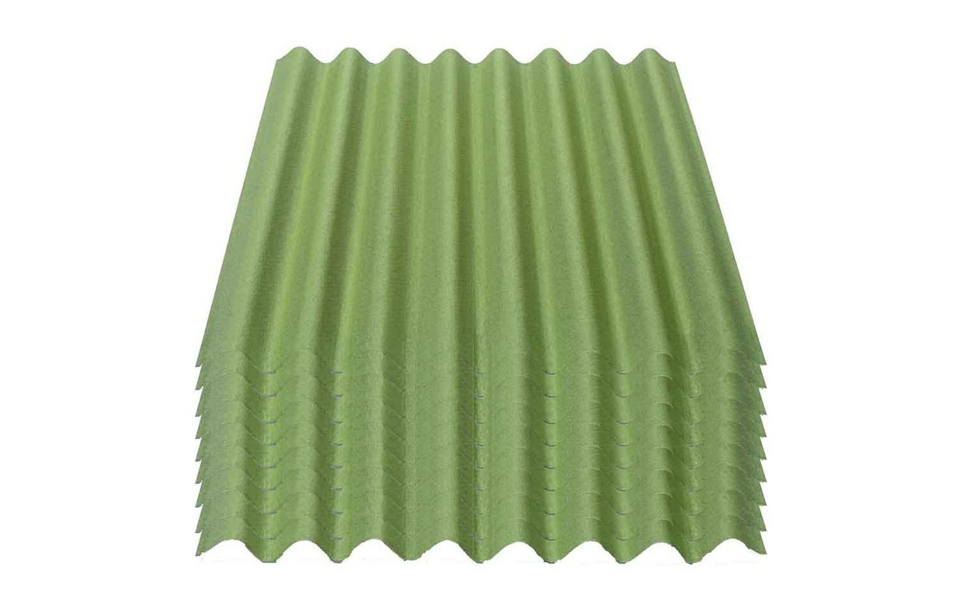 Onduline Dachpappe Onduline Easyline Dachplatte Wandplatte Bitumenwellplatten Wellplatte 9x0,76m² - grün, wellig, 6.84 m² pro Paket, (9-St) von Onduline