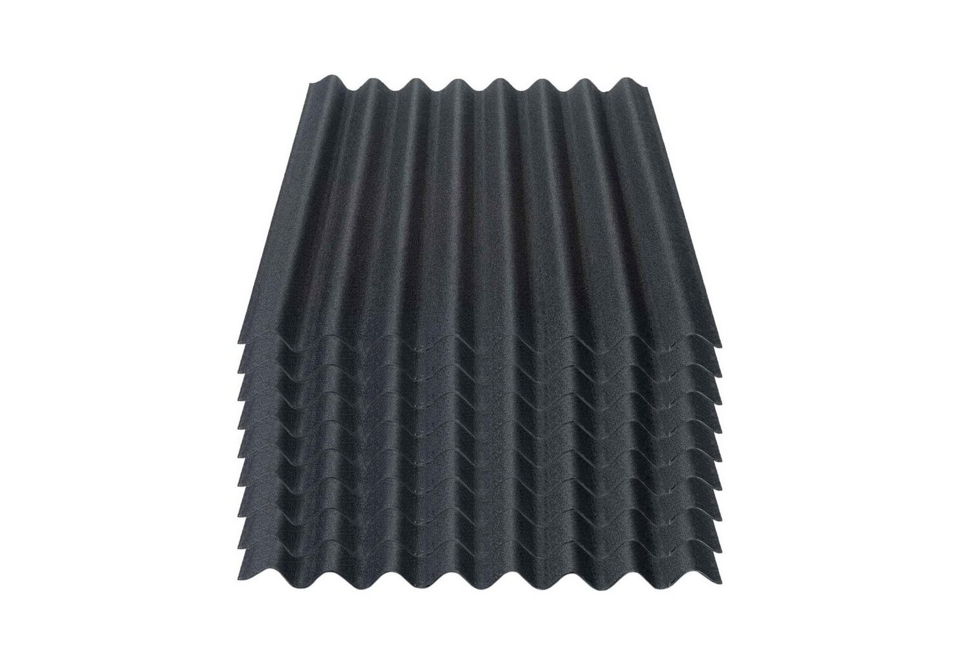 Onduline Dachpappe Onduline Easyline Dachplatte Wandplatte Bitumenwellplatten Wellplatte 9x0,76m² - schwarz, wellig, 6.84 m² pro Paket, (9-St) von Onduline