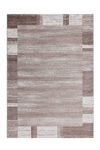 Kurzflor Teppich Patchwork Weich Beige Elfenbein Creme Braun 120x170cm von One Couture