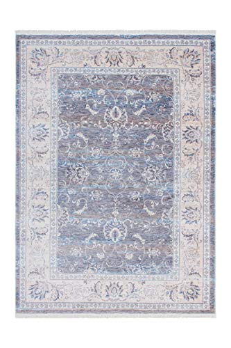 Teppich Vintage Flachflor Orientalisch Grau Handarbeit Pfelgeleicht 160x230cm von One Couture