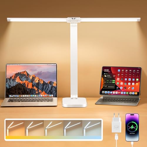 One Fire Schreibtischlampe LED,50-Modi LED Schreibtischlampe Kinder,96 LED Tischlampe LED Schreibtischlampe mit Ladefunktion & Adapter,Tageslichtlampe Schreibtisch Lampe mit 45min-Timer/Lesemodus One Fire Schreibtischlampe LED,50-Modi LED Schreibtischlampe Kinder,96 LED Tischlampe LED Schreibtischlampe mit Ladefunktion & Adapter,Tageslichtlampe Schreibtisch Lampe mit 45min-Timer/Lesemodus von One Fire