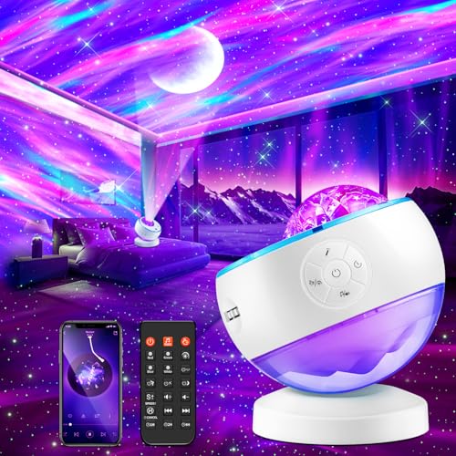 Sternenhimmel Projektor, 300-Lichtmodi Aurora Lampe Galaxy Projector, 15 White Noise | Bluetooth Sternenhimmel Projektor Kinder Erwachsene Nordlicht Projektor Galaxy, Timer Sternenprojektor Night Sky von One Fire